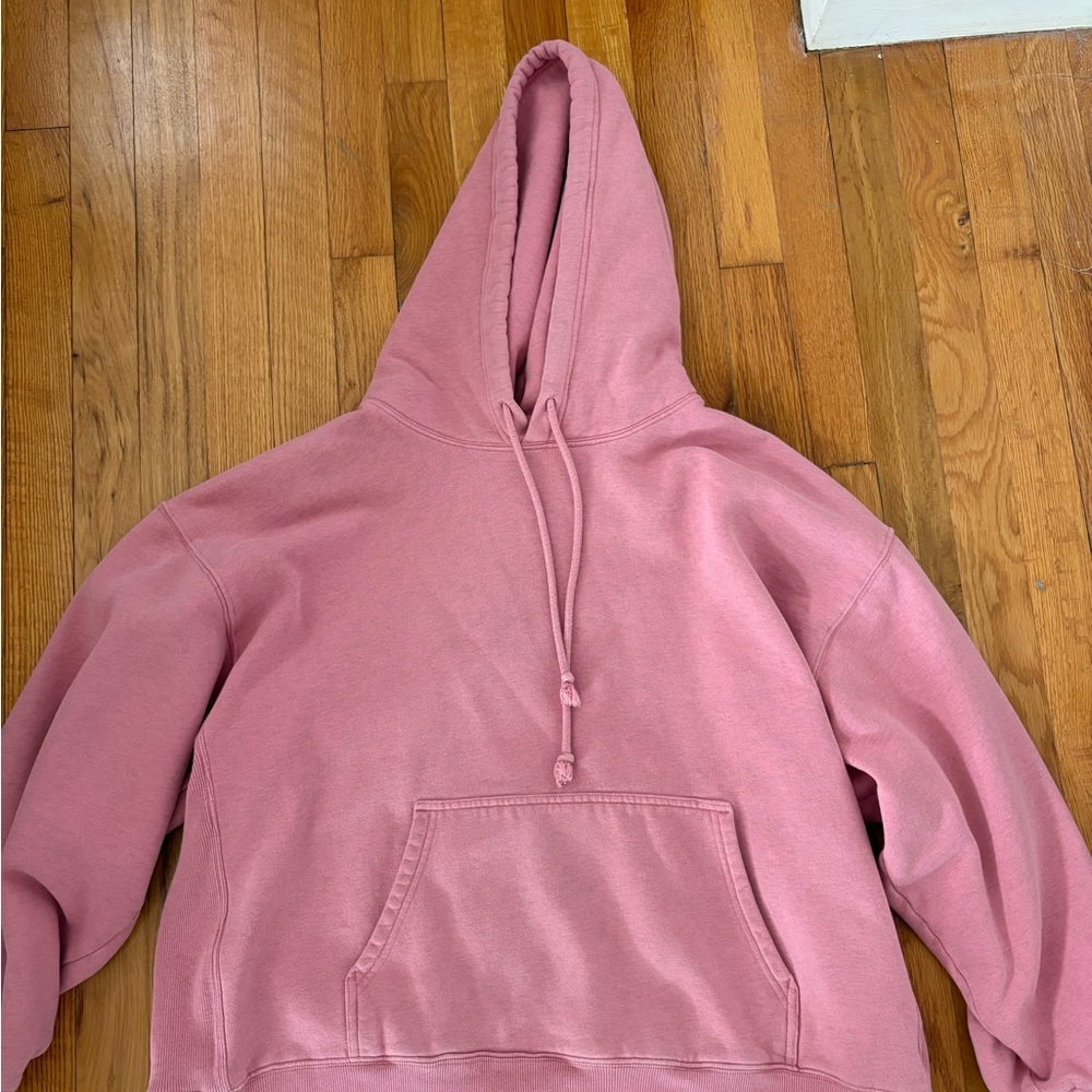 Aritzia cozy fleece pink hoodie